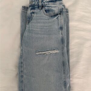 PacSun Blue Casey Low Rise Baggy Jeans with Distressed Detail